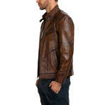 Roberto Leather Jacket // Brown (S)