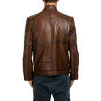 Roberto Leather Jacket // Brown (XL)