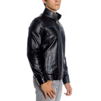 Tahmid Leather Jacket // Black (4XL)
