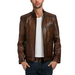 Roberto Leather Jacket // Brown (2XL)