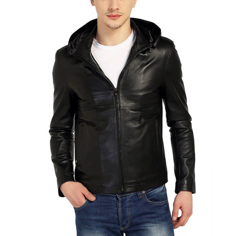 Skimmer Leather Jacket // Black (XS)