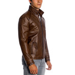 Kaci Leather Jacket // Antique (2XL)