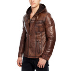 Erik Leather Jacket // Brown (S)