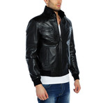 Mattie Leather Jacket // Black (XL)