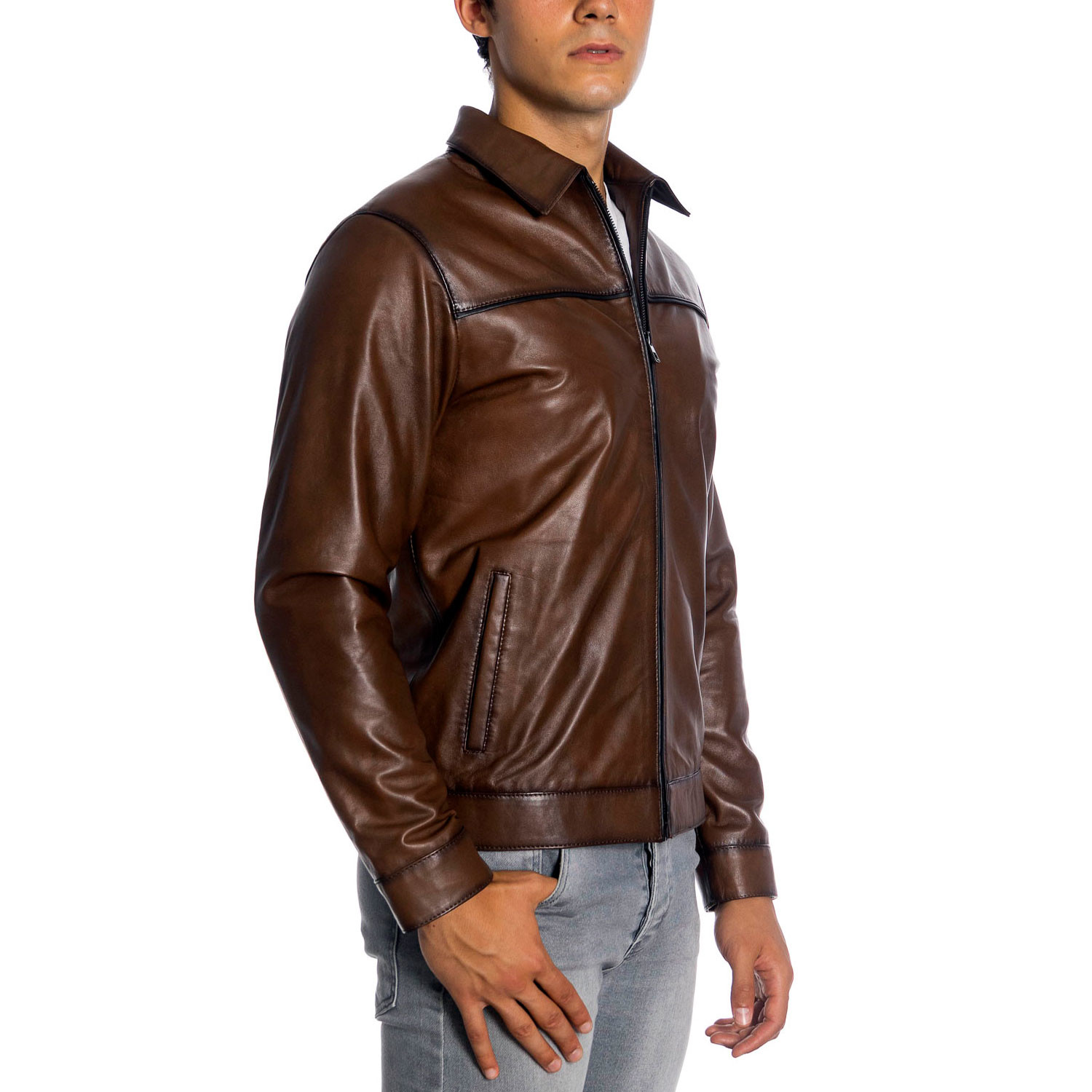 Jamie Leather Jacket // Antique (XS) - Vivamood - Touch of Modern