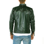 Claude Leather Jacket // Green (XL)
