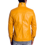 Montel Leather Jacket // Yellow (S)