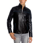 Tahmid Leather Jacket // Black (4XL)