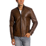 Kaci Leather Jacket // Antique (4XL)