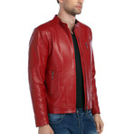 Kando Leather Jacket // Red (XS)