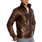 Kristof Leather Jacket // Antique (4XL)
