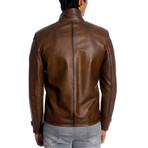 Kaci Leather Jacket // Antique (4XL)
