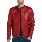 Kando Leather Jacket // Red (3XL)