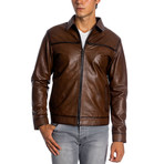 Jamie Leather Jacket // Antique (XL)