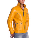 Montel Leather Jacket // Yellow (4XL)