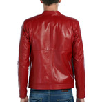 Kando Leather Jacket // Red (4XL)