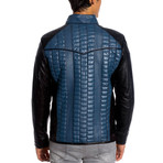 Preston Leather Jacket // Blue (3XL)