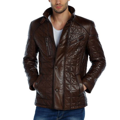 Tonga Leather Jacket // Brown (XS)