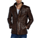 Tonga Leather Jacket // Brown (4XL)