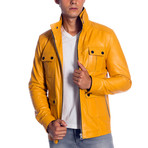 Montel Leather Jacket // Yellow (4XL)