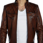 Bryan Leather Jacket // Tobacco (XL)