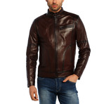 Callum Leather Jacket // Brown (S)