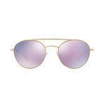 Prada // Men's Sunglasses // Matte Gold + Pink Mirror
