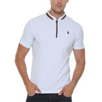 Pack of 2 // Zipper T-Shirts // White + White (Small)