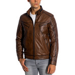 Andrew Leather Jacket // Antique (L)