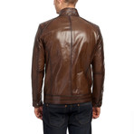 Sonja Leather Jacket // Brown (4XL)