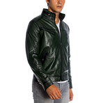 Andrew Leather Jacket // Green (3XL)