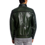 Andrew Leather Jacket // Green (3XL)