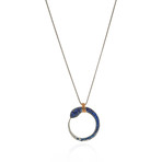 Damiani Eden 18k Two-Tone Gold Diamond + Sapphire Snake Necklace // Store Display
