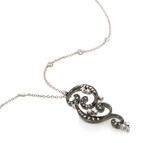 Damiani Rhodium Treated 18k White Gold Diamond Necklace // Store Display