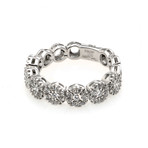 Damiani 18k White Gold Diamond Ring // Ring Size: 7 // Store Display