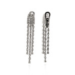 Damiani 18k White Gold Diamond Drop Earrings // Store Display
