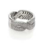 Damiani 18k White Gold Diamond Ring // Ring Size: 7.75 // Store Display