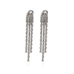 Damiani 18k White Gold Diamond Drop Earrings // Store Display