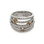 Damiani 18k Two-Tone Gold Diamond Ring II // Ring Size: 7.25 // Store Display