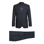 Super 140"s 2-Piece Slim Front Suit + Flat Front Pant // Navy Shadow Plaid (US: 38R)