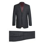 Super 140's 2-Piece Classic Fit Suit + Flat Front Pant // Gray Plaid (US: 36R)
