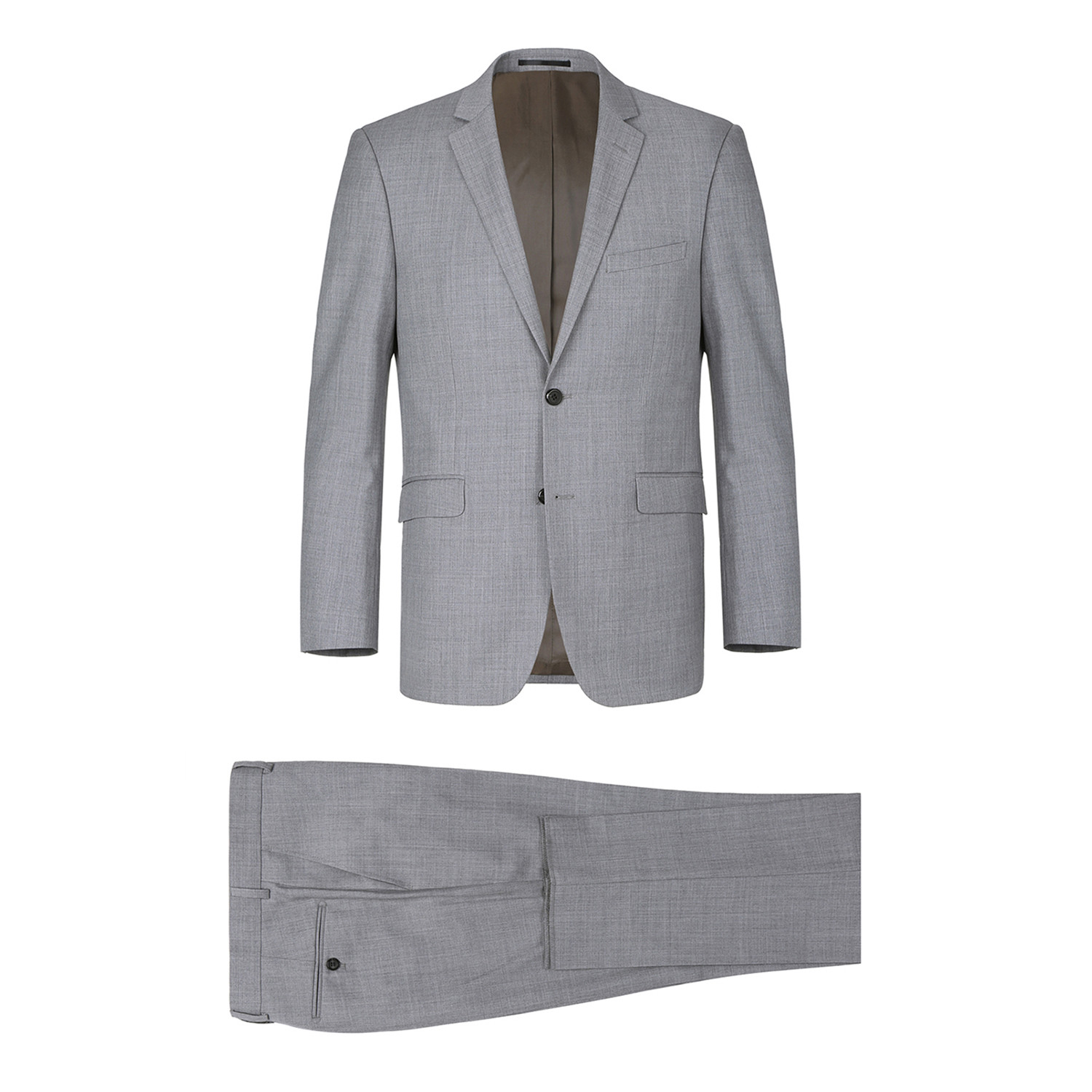 Super 140's Wool Classic Fit 2-Piece Pick Stitch Suit // Gray (US: 38R ...