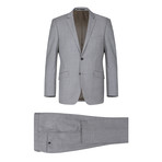 Super 140's Wool Slim Fit 2-Piece Pick Stitch Suit // Gray (US: 38R)