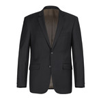 Super 140's Wool Classic Fit 2-Piece Pick Stitch Suit // Black (US: 38R)