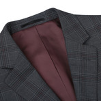 Super 140's 2-Piece Classic Fit Suit + Flat Front Pant // Gray Plaid (US: 36S)
