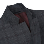 Super 140's 2-Piece Classic Fit Suit + Flat Front Pant // Gray Plaid (US: 40R)