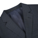 Super 140"s 2-Piece Slim Front Suit + Flat Front Pant // Navy Shadow Plaid (US: 34R)
