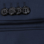 Super 140's Wool Classic Fit 2-Piece Pick Stitch Suit // Navy (US: 38L)