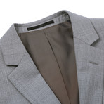 Super 140's Wool Slim Fit 2-Piece Pick Stitch Suit // Gray (US: 40R)
