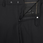 Super 140's Wool Classic Fit 2-Piece Pick Stitch Suit // Black (US: 40S)